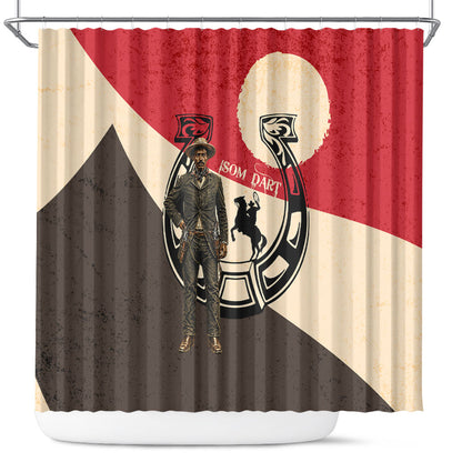 Isom Dart Legend Of The West Shower Curtain Vintage Horseshoe Western