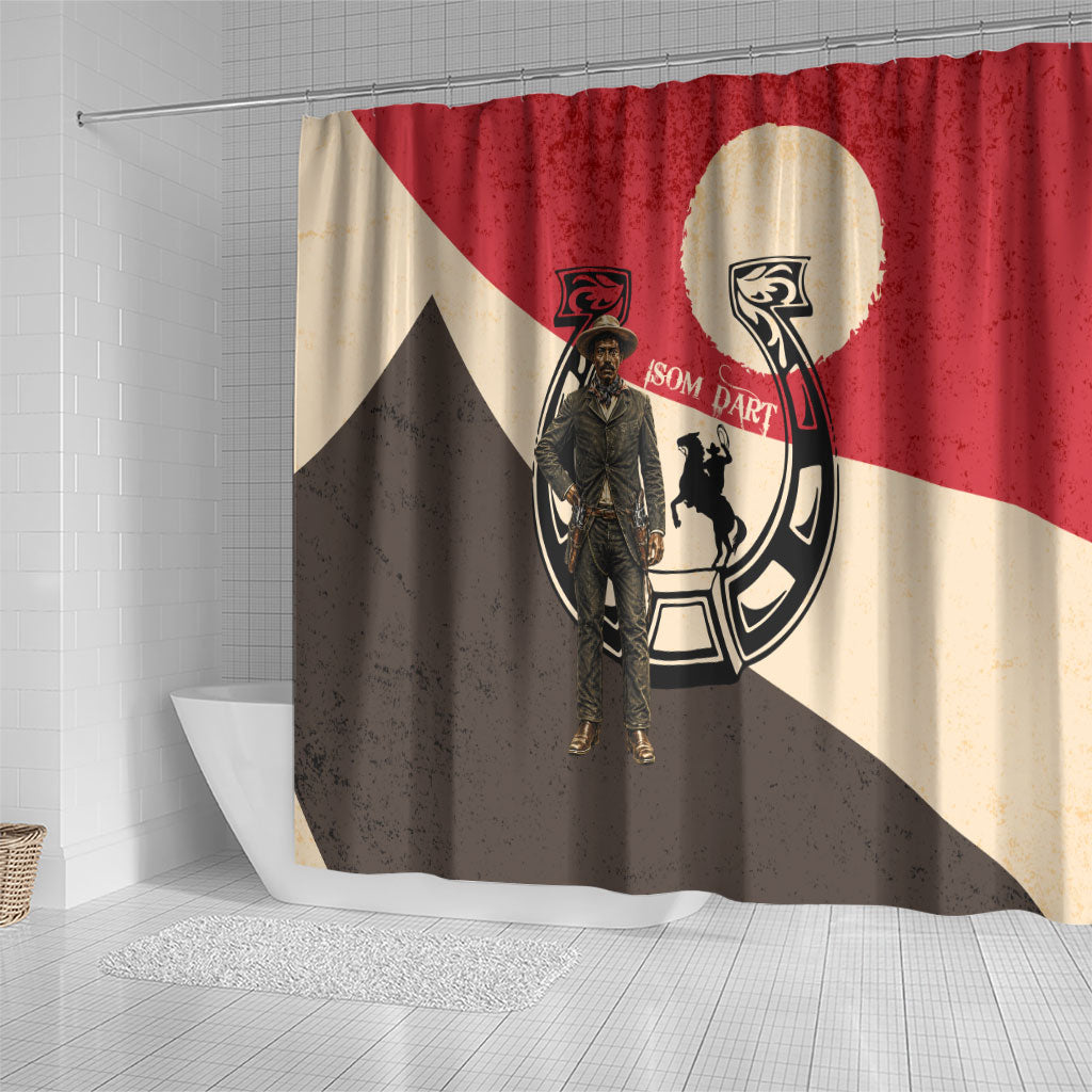 Isom Dart Legend Of The West Shower Curtain Vintage Horseshoe Western