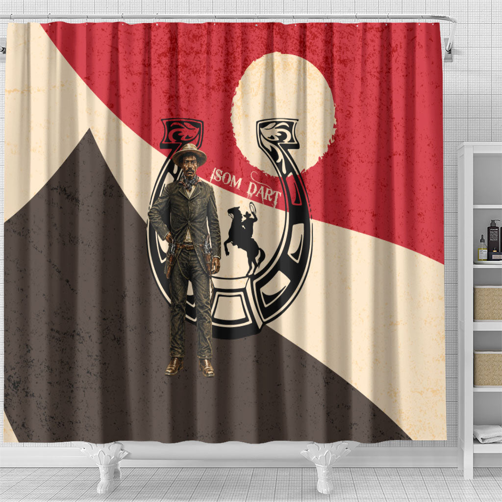 Isom Dart Legend Of The West Shower Curtain Vintage Horseshoe Western