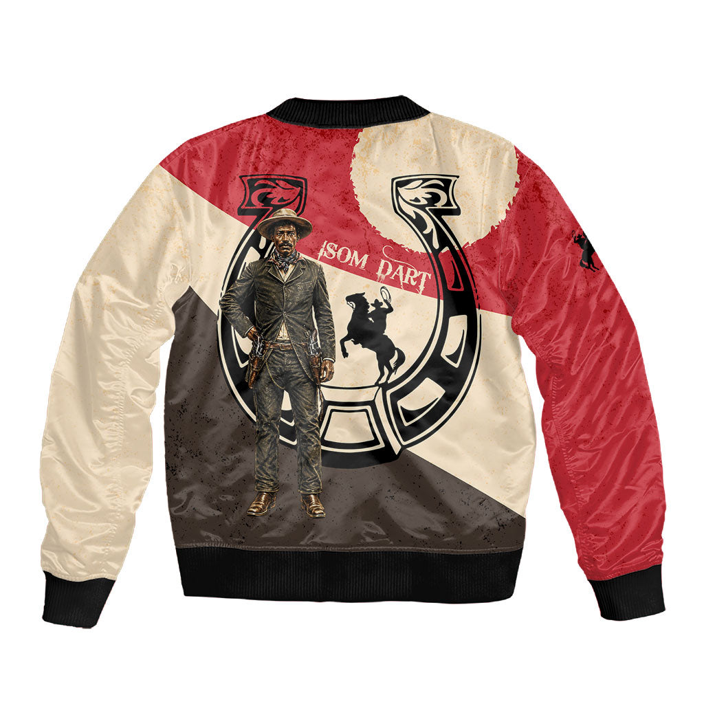 Isom Dart Legend Of The West Sleeve Zip Bomber Jacket Vintage Horseshoe Western