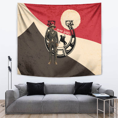 Isom Dart Legend Of The West Tapestry Vintage Horseshoe Western