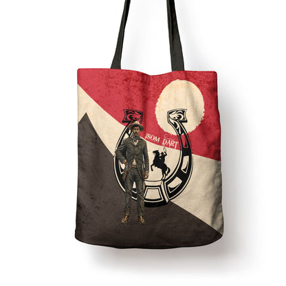 Isom Dart Legend Of The West Tote Bag Vintage Horseshoe Western
