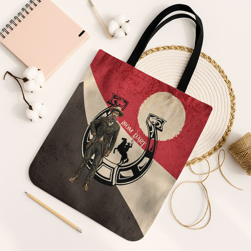 Isom Dart Legend Of The West Tote Bag Vintage Horseshoe Western