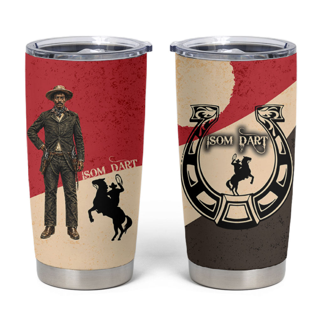 Isom Dart Legend Of The West Tumbler Cup Vintage Horseshoe Western