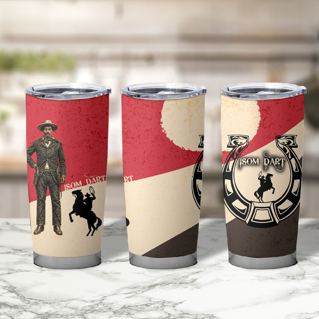 Isom Dart Legend Of The West Tumbler Cup Vintage Horseshoe Western