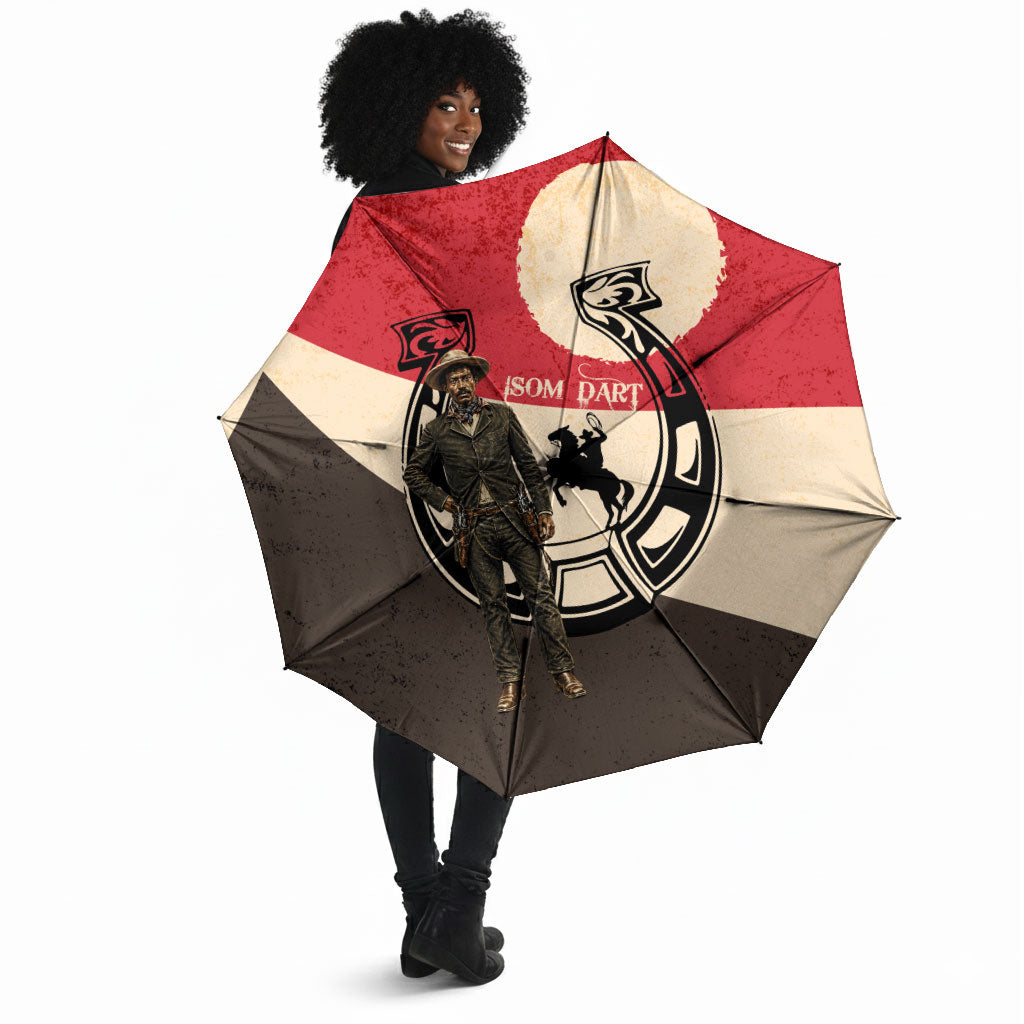 Isom Dart Legend Of The West Umbrella Vintage Horseshoe Western