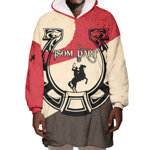 Isom Dart Legend Of The West Wearable Blanket Hoodie Vintage Horseshoe Western