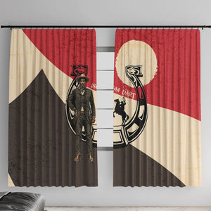 Isom Dart Legend Of The West Window Curtain Vintage Horseshoe Western