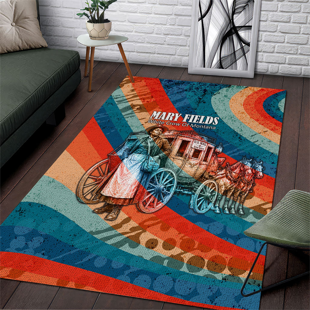 Mary Fields Stagecoach Area Rug Vintage Retro Grunge Aesthetic Wild West History