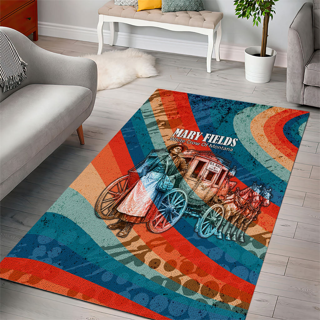 Mary Fields Stagecoach Area Rug Vintage Retro Grunge Aesthetic Wild West History