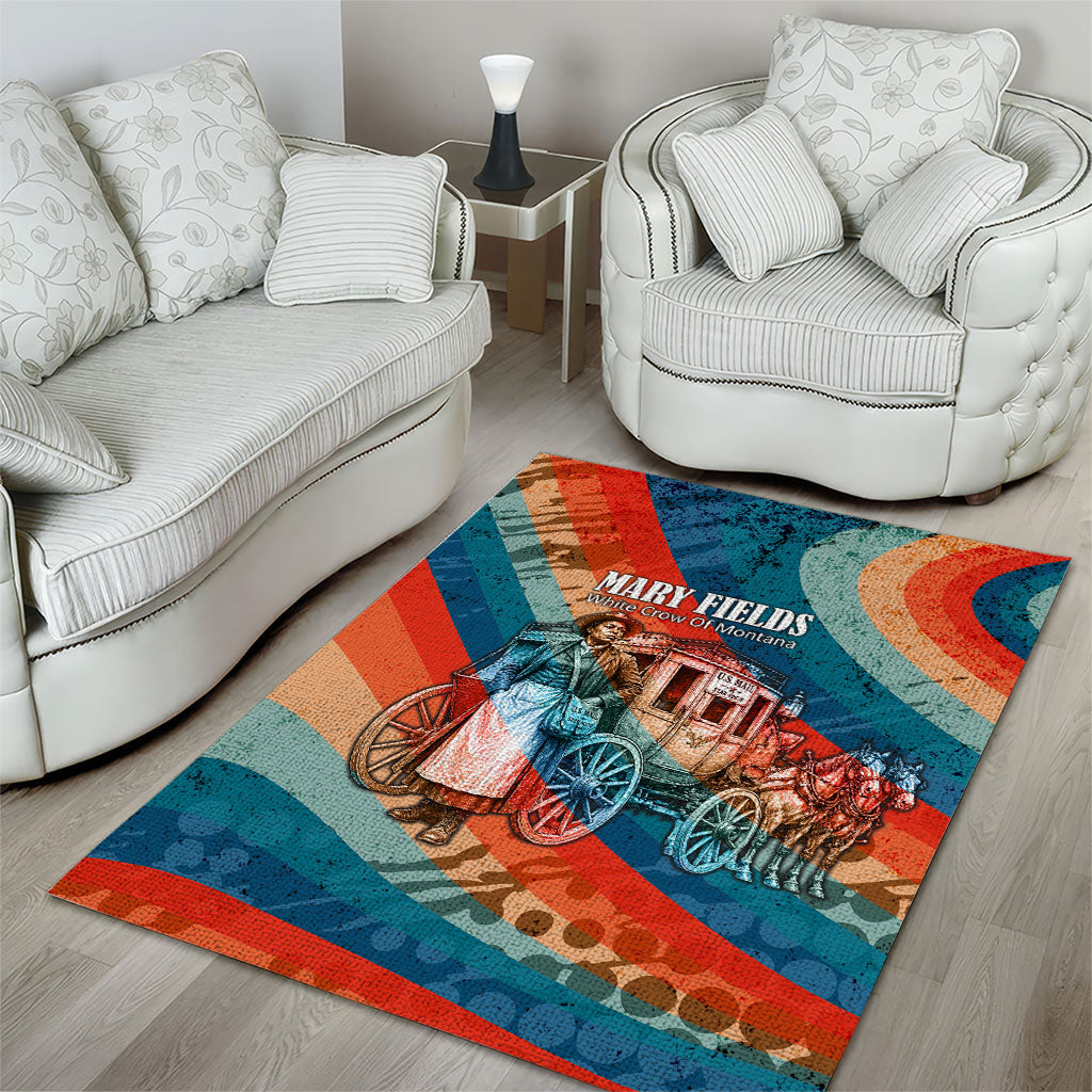 Mary Fields Stagecoach Area Rug Vintage Retro Grunge Aesthetic Wild West History