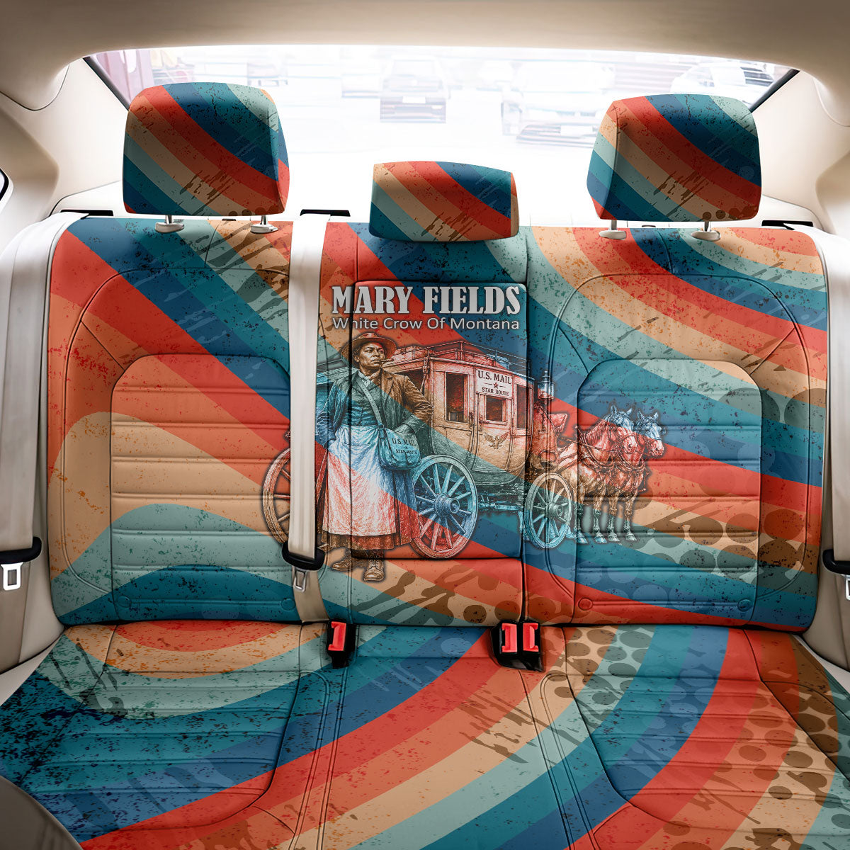 Mary Fields Stagecoach Back Car Seat Cover Vintage Retro Grunge Aesthetic Wild West History