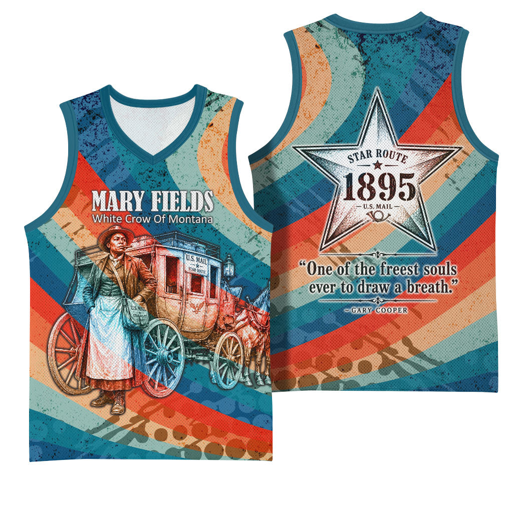 Mary Fields Stagecoach Basketball Jersey Vintage Retro Grunge Aesthetic Wild West History