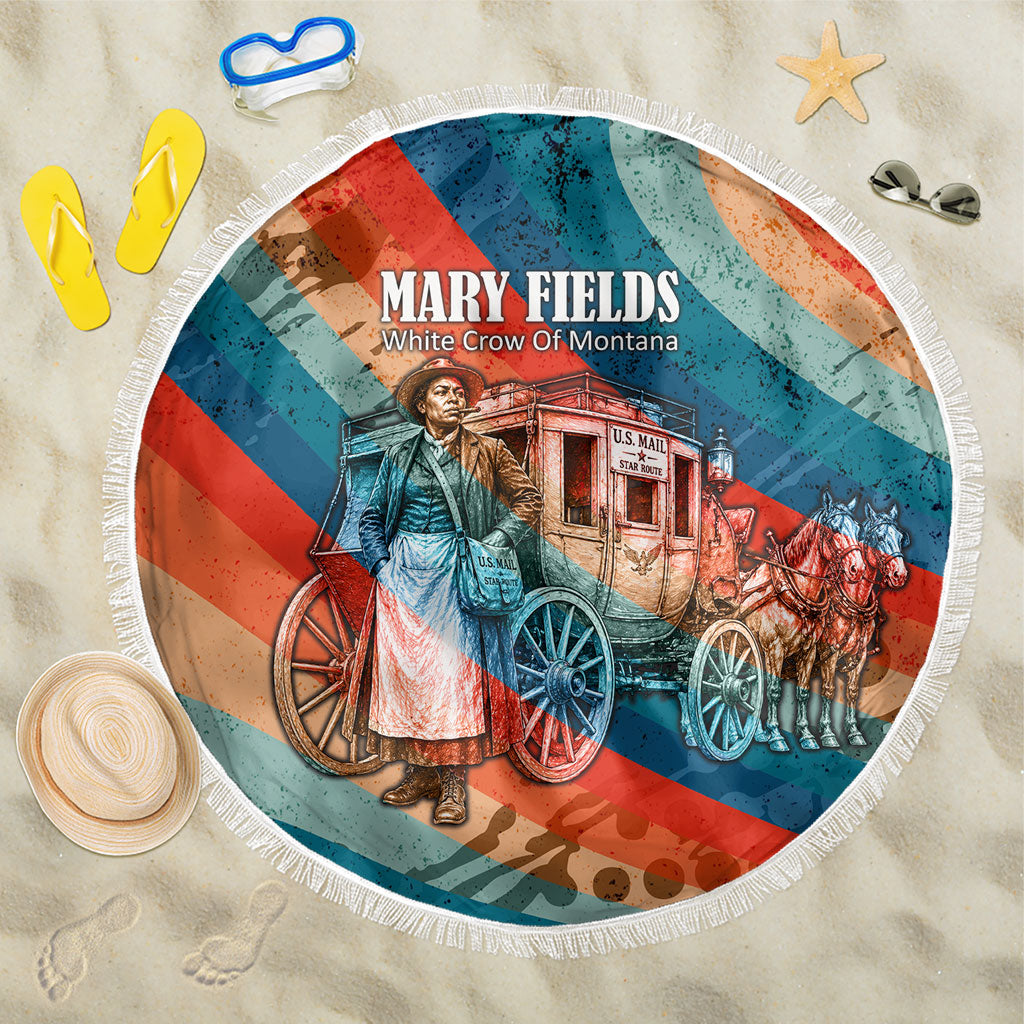 Mary Fields Stagecoach Beach Blanket Vintage Retro Grunge Aesthetic Wild West History