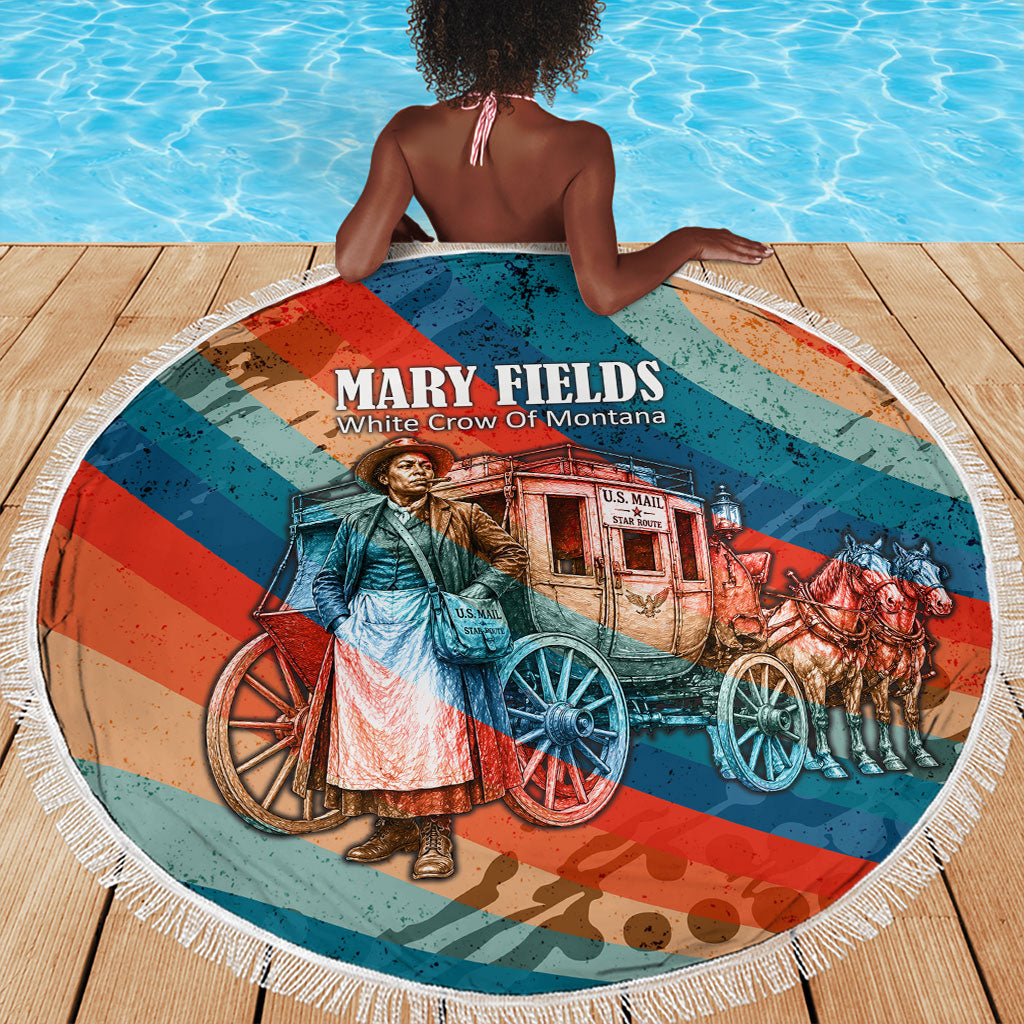 Mary Fields Stagecoach Beach Blanket Vintage Retro Grunge Aesthetic Wild West History