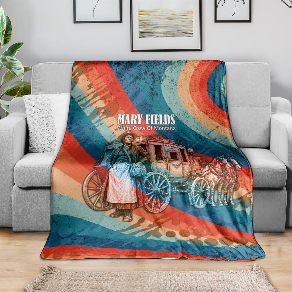 Mary Fields Stagecoach Blanket Vintage Retro Grunge Aesthetic Wild West History