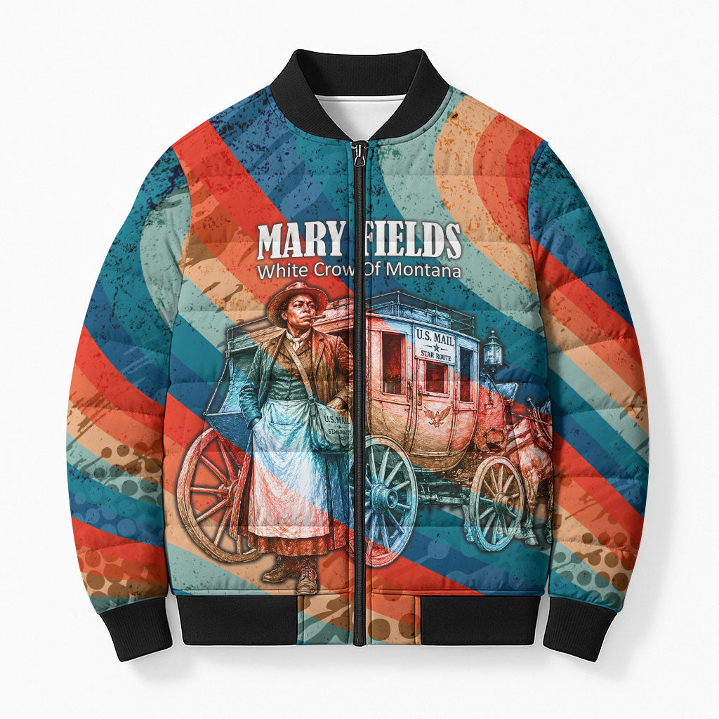 Mary Fields Stagecoach Bomber Puffer Jacket Vintage Retro Grunge Aesthetic Wild West History