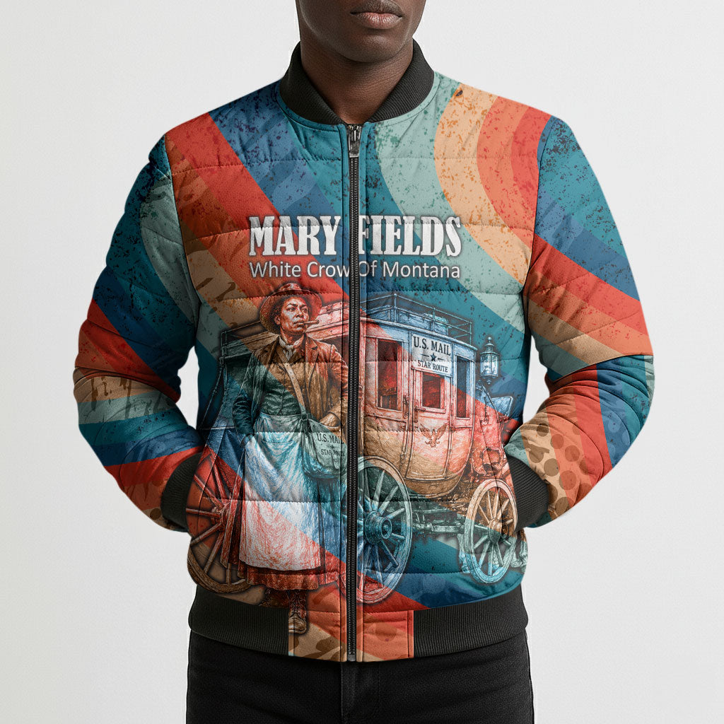 Mary Fields Stagecoach Bomber Puffer Jacket Vintage Retro Grunge Aesthetic Wild West History