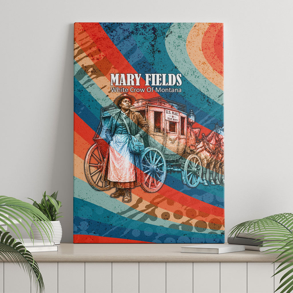 Mary Fields Stagecoach Canvas Wall Art Vintage Retro Grunge Aesthetic Wild West History