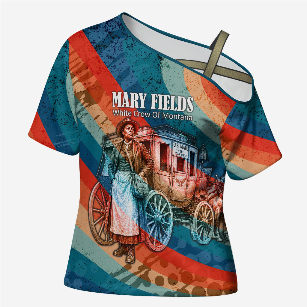Mary Fields Stagecoach Cross Shoulder Shirt Vintage Retro Grunge Aesthetic Wild West History