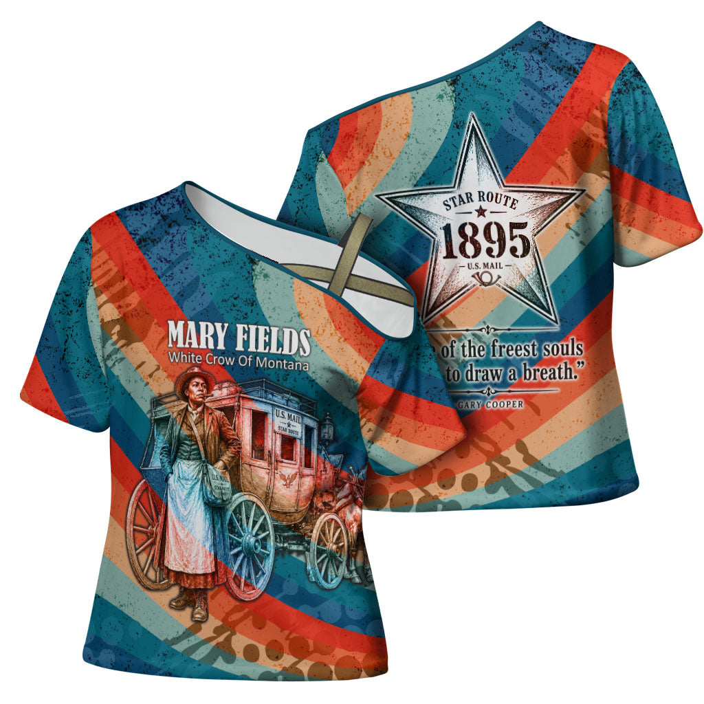 Mary Fields Stagecoach Cross Shoulder Shirt Vintage Retro Grunge Aesthetic Wild West History