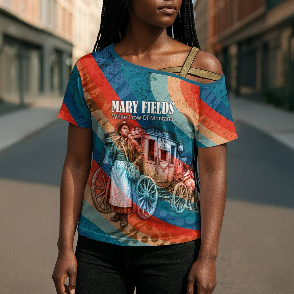 Mary Fields Stagecoach Cross Shoulder Shirt Vintage Retro Grunge Aesthetic Wild West History