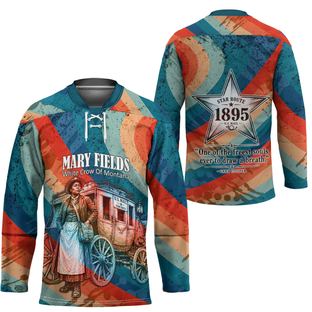 Mary Fields Stagecoach Hockey Jersey Vintage Retro Grunge Aesthetic Wild West History