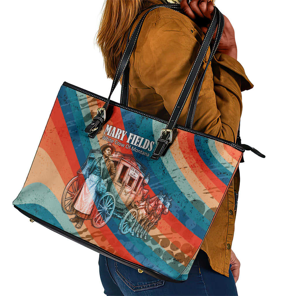 Mary Fields Stagecoach Leather Tote Bag Vintage Retro Grunge Aesthetic Wild West History