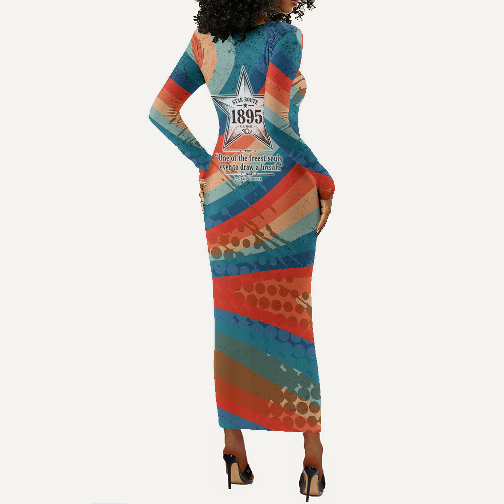 Mary Fields Stagecoach Long Sleeve Bodycon Dress Vintage Retro Grunge Aesthetic Wild West History