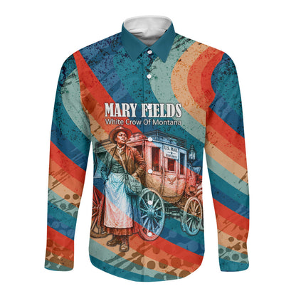 Mary Fields Stagecoach Long Sleeve Button Shirt Vintage Retro Grunge Aesthetic Wild West History