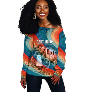 Mary Fields Stagecoach Off Shoulder Sweater Vintage Retro Grunge Aesthetic Wild West History