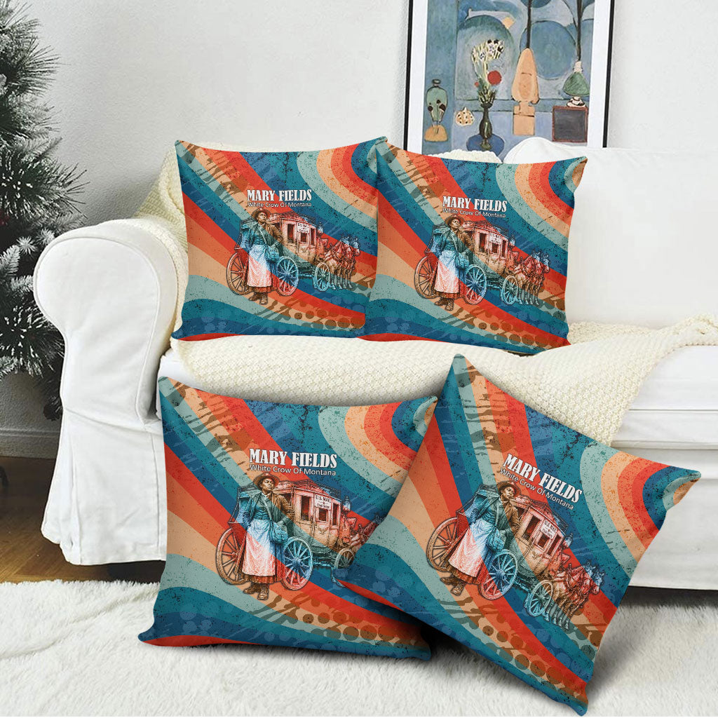 Mary Fields Stagecoach Pillow Cover Vintage Retro Grunge Aesthetic Wild West History