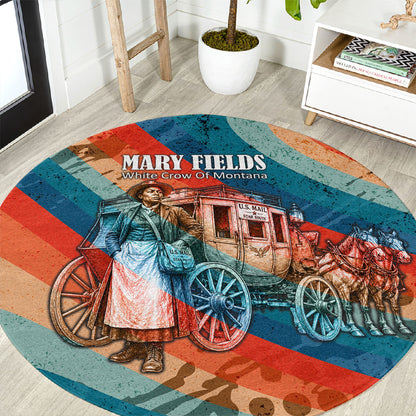 Mary Fields Stagecoach Round Carpet Vintage Retro Grunge Aesthetic Wild West History