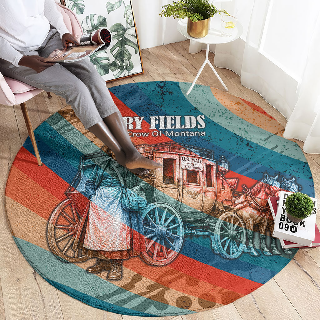 Mary Fields Stagecoach Round Carpet Vintage Retro Grunge Aesthetic Wild West History