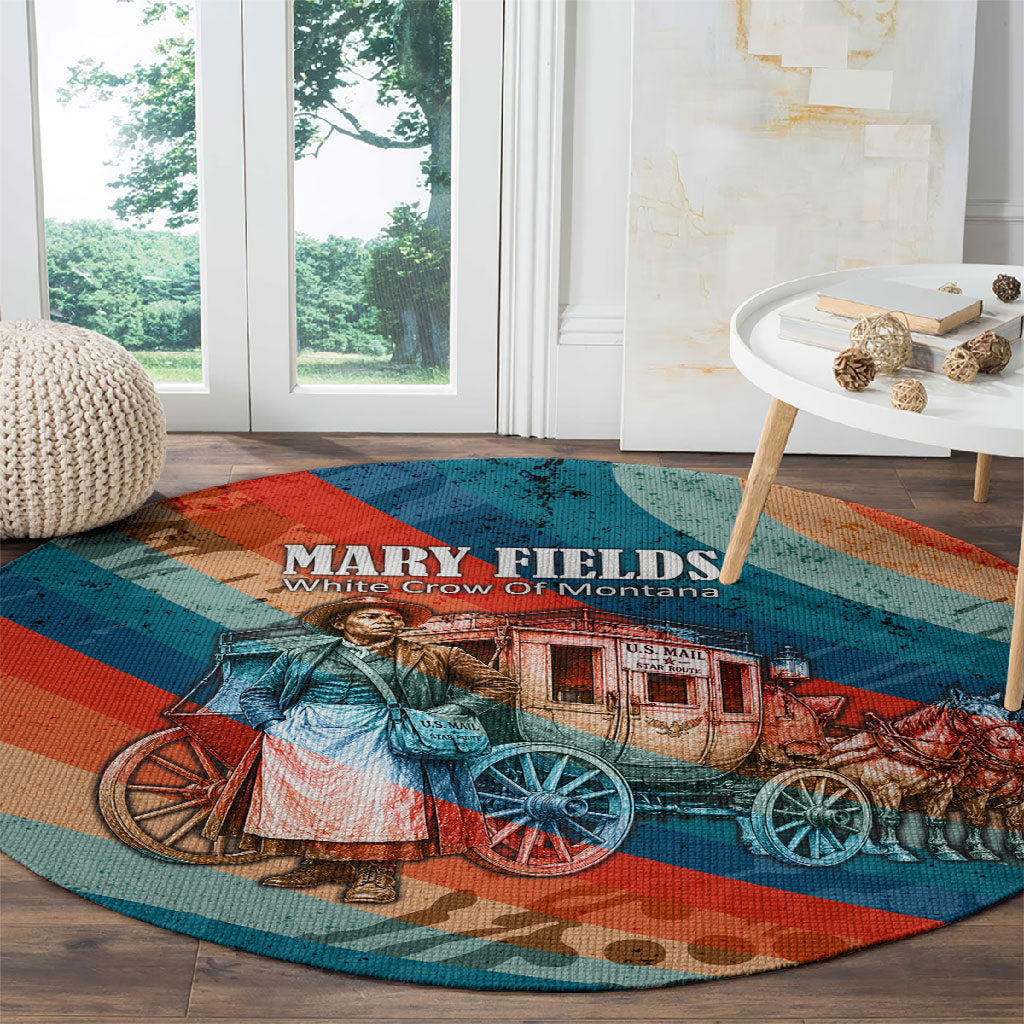Mary Fields Stagecoach Round Carpet Vintage Retro Grunge Aesthetic Wild West History