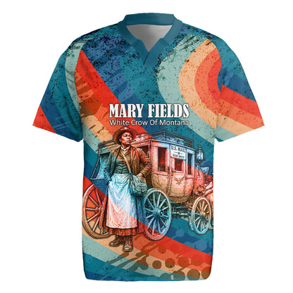 Mary Fields Stagecoach Rugby Jersey Vintage Retro Grunge Aesthetic Wild West History