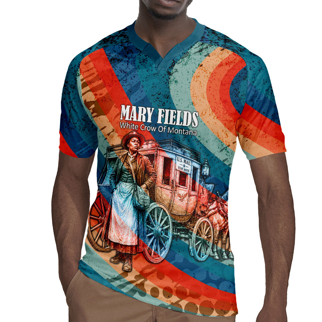 Mary Fields Stagecoach Rugby Jersey Vintage Retro Grunge Aesthetic Wild West History