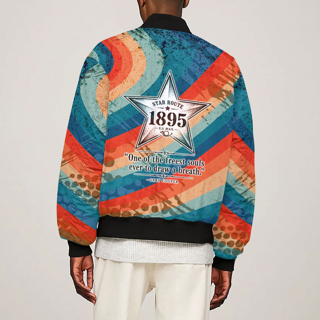 Mary Fields Stagecoach Sleeve Zip Bomber Jacket Vintage Retro Grunge Aesthetic Wild West History