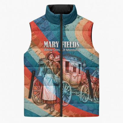 Mary Fields Stagecoach Sleeveless Puffer Jacket Vintage Retro Grunge Aesthetic Wild West History