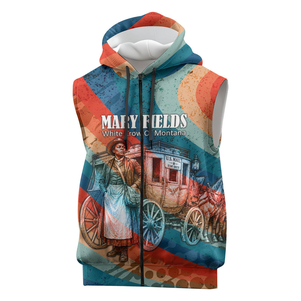 Mary Fields Stagecoach Sleeveless Zip Hoodie Vintage Retro Grunge Aesthetic Wild West History