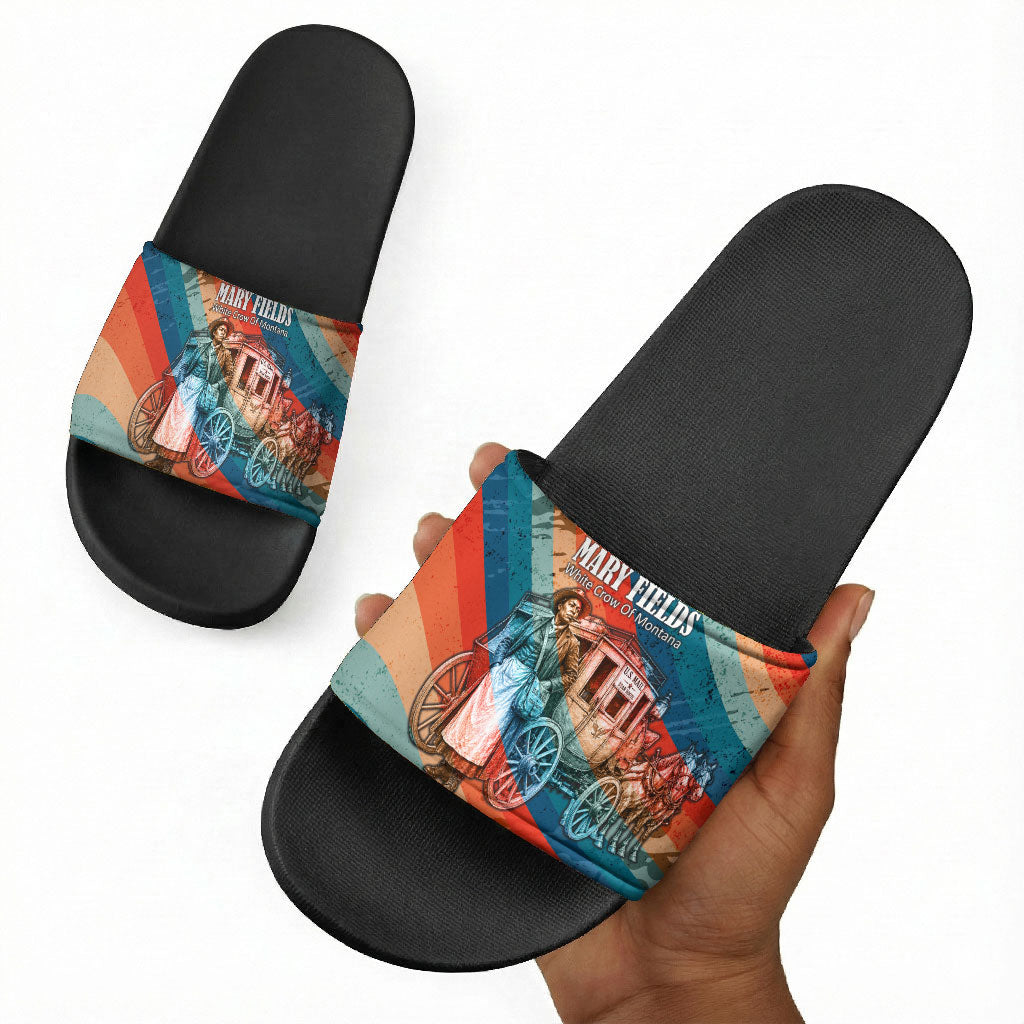 Mary Fields Stagecoach Slide Sandals Vintage Retro Grunge Aesthetic Wild West History