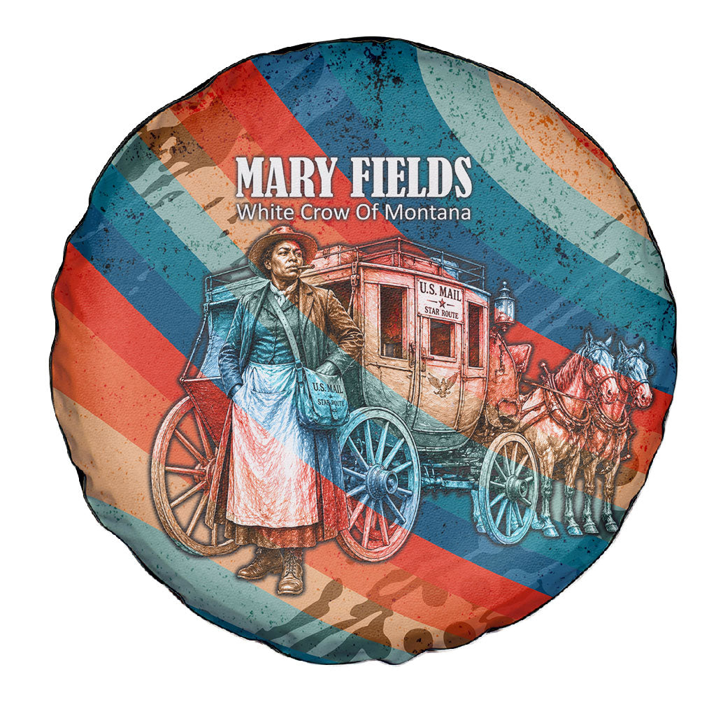 Mary Fields Stagecoach Spare Tire Cover Vintage Retro Grunge Aesthetic Wild West History