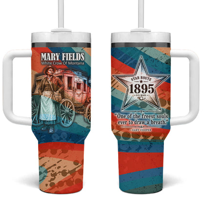Mary Fields Stagecoach Tumbler With Handle Vintage Retro Grunge Aesthetic Wild West History