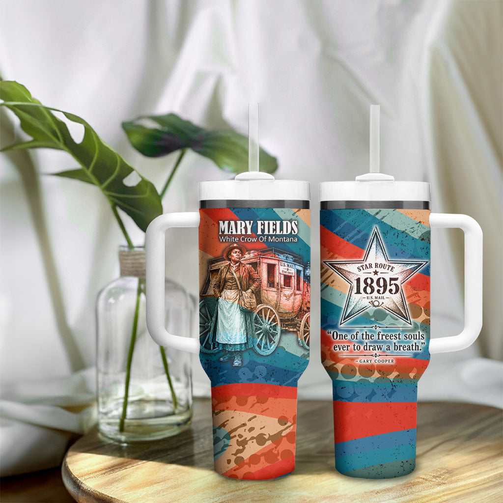 Mary Fields Stagecoach Tumbler With Handle Vintage Retro Grunge Aesthetic Wild West History