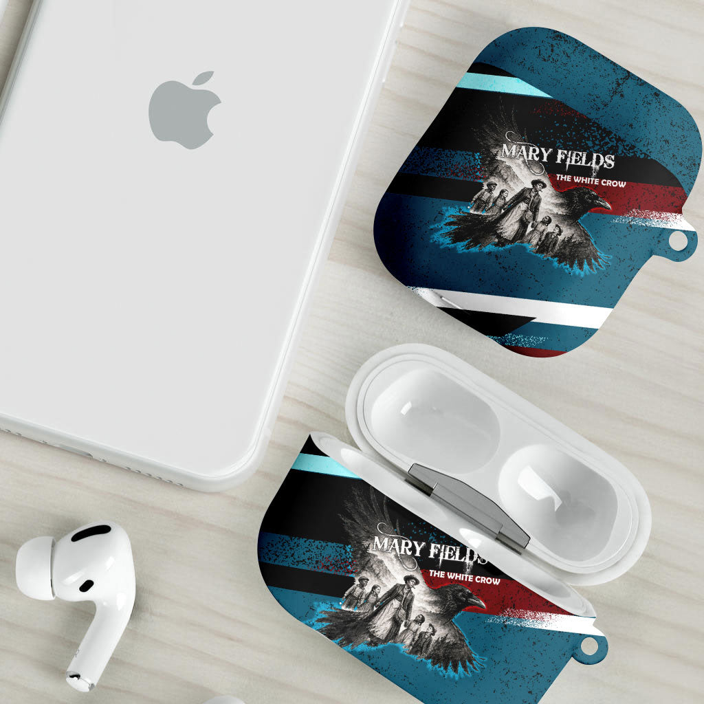 Mary Fields The White Crow AirPods Case Vintage Grunge Wild West Portrait And Crow