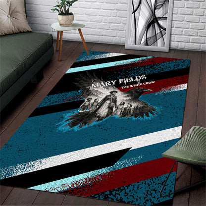 Mary Fields The White Crow Area Rug Vintage Grunge Wild West Portrait And Crow