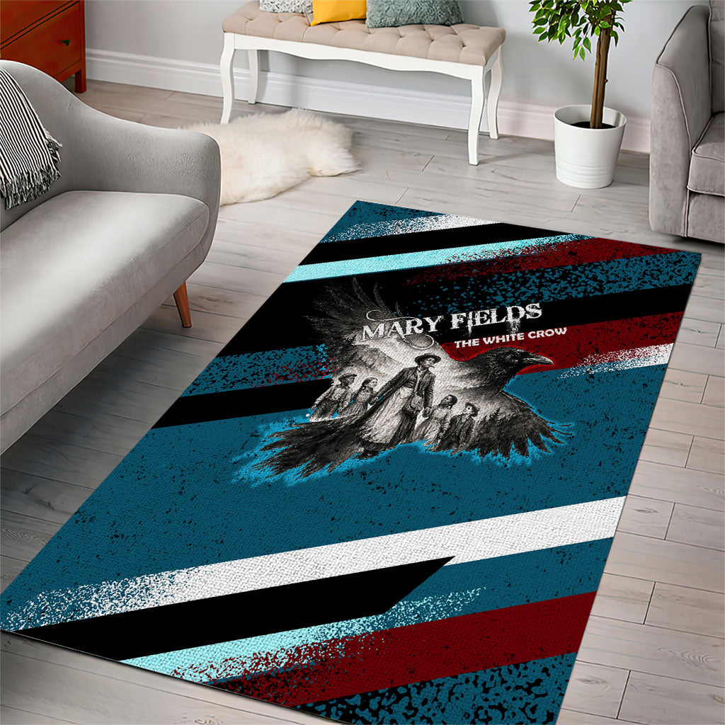 Mary Fields The White Crow Area Rug Vintage Grunge Wild West Portrait And Crow