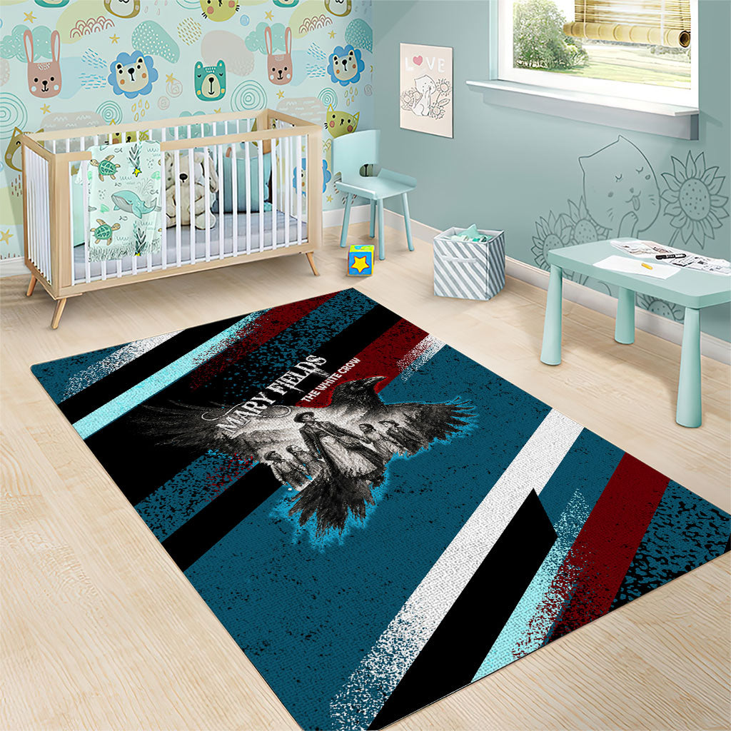 Mary Fields The White Crow Area Rug Vintage Grunge Wild West Portrait And Crow