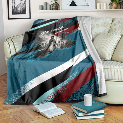 Mary Fields The White Crow Blanket Vintage Grunge Wild West Portrait And Crow