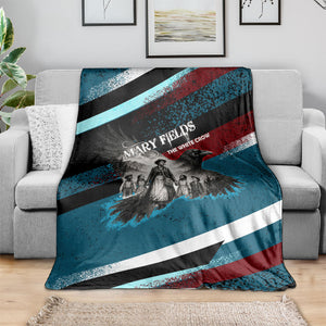 Mary Fields The White Crow Blanket Vintage Grunge Wild West Portrait And Crow